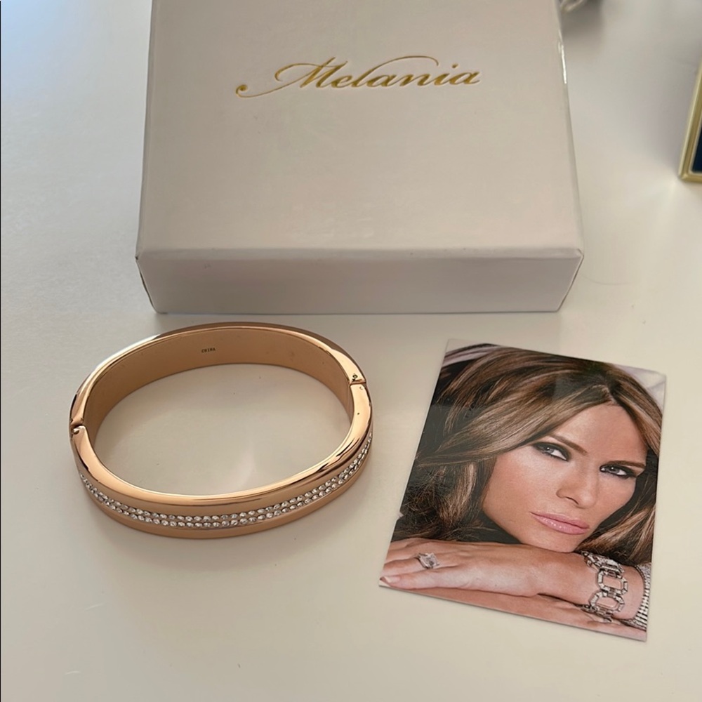 Rose Gold Women's Bracelet with Crystal Accents by Melania Trump